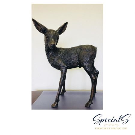 "Junges Reh" Bronzefigur