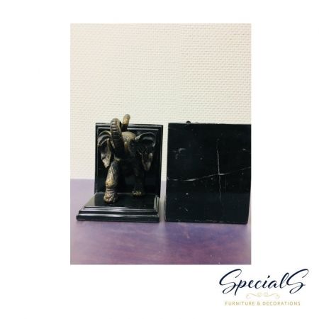 "Elefanten Buchstützen" Bronzefiguren