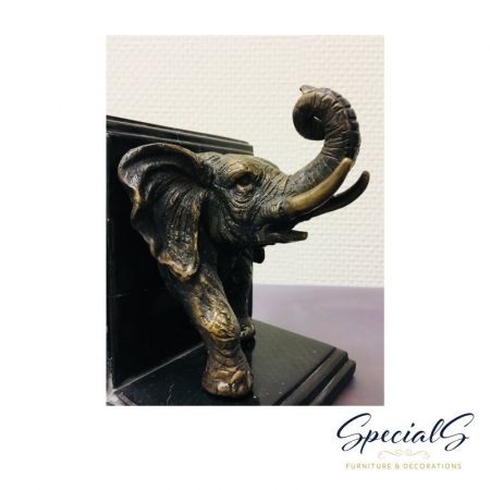 "Elefanten Buchstützen" Bronzefiguren