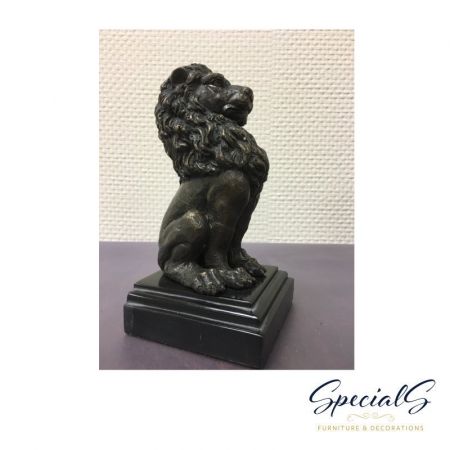 "Bücherstützen mit Löwen" Bronzefiguren