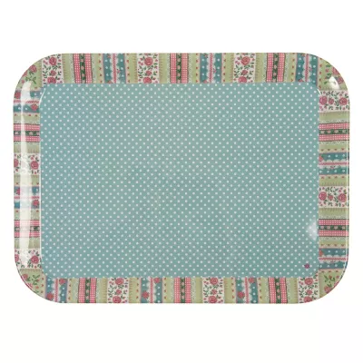 Clayre & Eef Tablett groß gepunktet 29*39cm