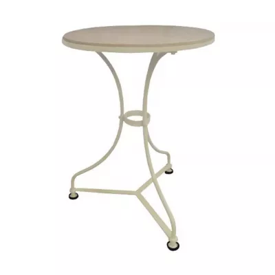 Gartentisch "Dordogne" in Creme mit Marmorplatte