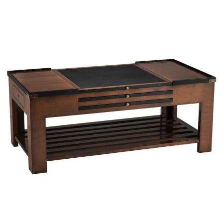 Authentic Models Großer Spieltisch / Game Table "Ash", mit austauschbaren Spielbrettern, in Mahagoni - sofort lieferbar MF034