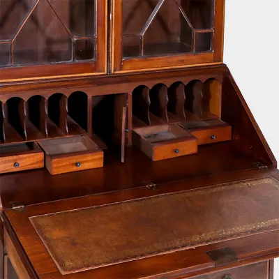 Büro Bookcase/ Mahagoni Aufsatzsekretär