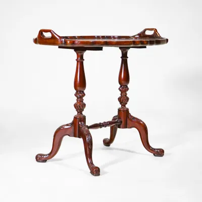Burr Walnut Tea Table