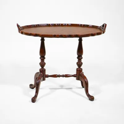 Burr Walnut Tea Table