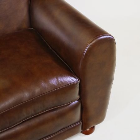 Art Deco Clubsessel in Birch Antique Gold