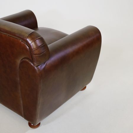 Art Deco Clubsessel in Birch Antique Gold