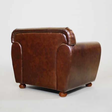 Art Deco Clubsessel in Birch Antique Gold