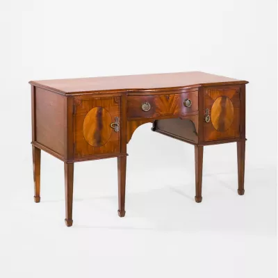 Edwardian Mahagoni Sideboard, George III Stil, Flammenmahagoni Anrichte, Mahagoni Buffet, antikes Sideboard