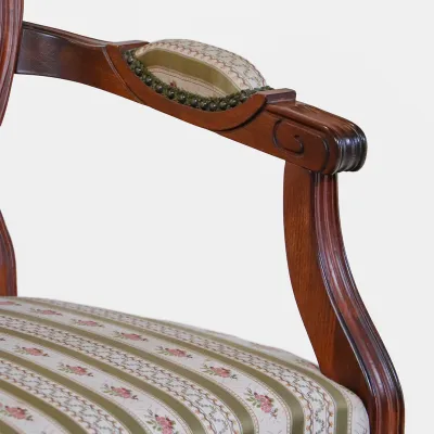 3er Sitzbank aus Frankreich – Nussbaum Settee aus Massivholz