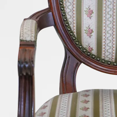 3er Sitzbank aus Frankreich – Nussbaum Settee aus Massivholz