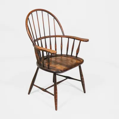 Typischer Englischer Windsor Chair – Antiker Landhaus Stuhl aus Massivholz