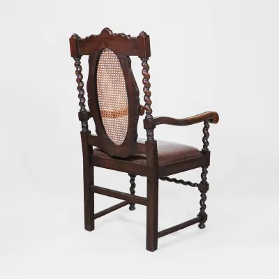 Walnut Wiener Geflecht Chair