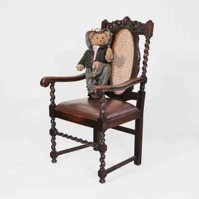 Walnut Wiener Geflecht Chair
