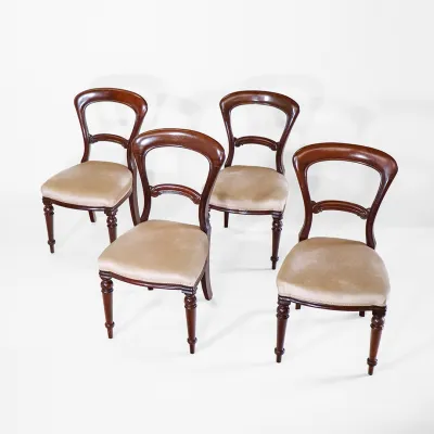 Viktorianische Stühle aus Mahagoni 4er Set