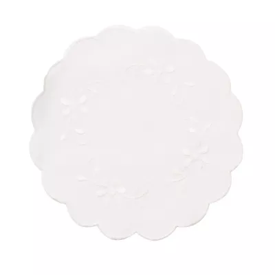 Deckchen Tischset Platzdeckchen weiß ca. Ø 20 cm