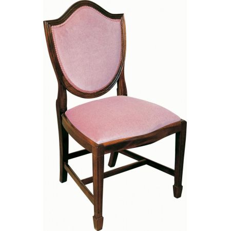 "Hepplewhite Upholstered Shieldback" Stuhl aus massiver Eibe