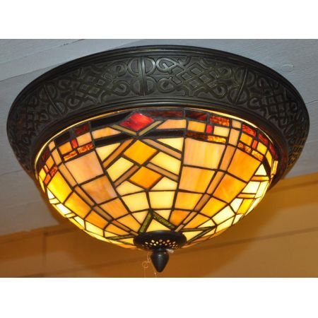 Clayre & Eef Deckenleuchte Tiffany Ø 38x19 cm E14/max 2x40W