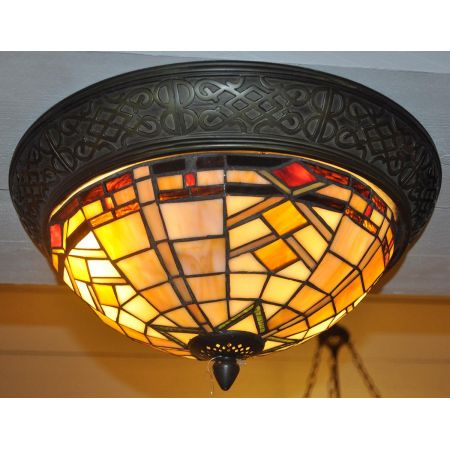 Clayre & Eef Deckenleuchte Tiffany Ø 38x19 cm E14/max 2x40W