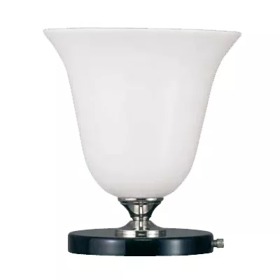 Tischleuchte Art Deco Nickel/Schwarz