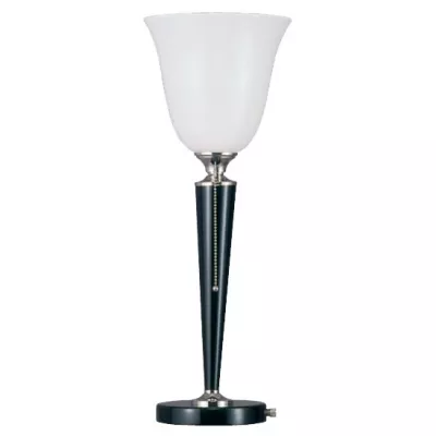 Art-Deco Stehleuchte, Nickel/Schwarz ,55 cm 