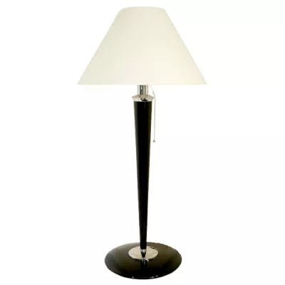 Art-Deco Stehleuchte Wohnzimmer Lampe Nickel/Schwarz, 82 cm 