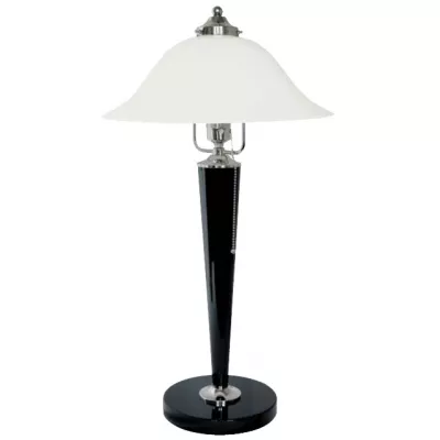 Art-Deco Stehleuchte, Antik/Schwarz, 65 cm 