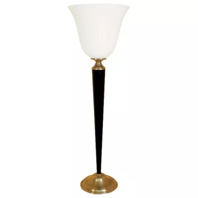 Art-Deco Stehleuchte, Antik/Schwarz, 81 cm 