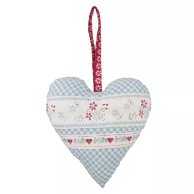 Clayre & Eef Dekoration hart blauw