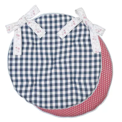 A Touch of Holland Kissen rund Stuhlkissen mit Füllung Wendemuster ca. Ø 40 cm