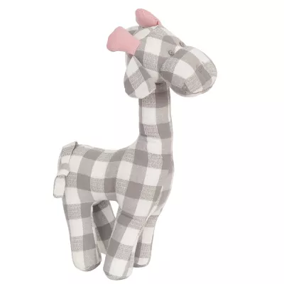 Clayre & Eef Lustige Stoff-Giraffe, kariert