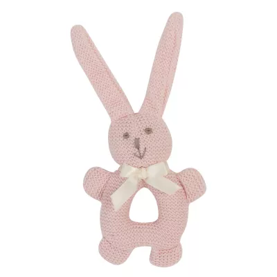 Clayre & Eef Rassel-Kaninchen mit Schleife, in rosa