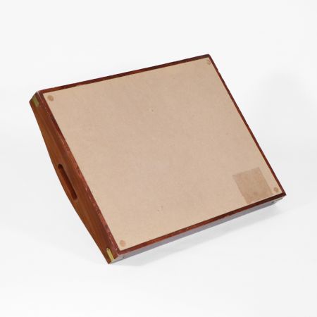 Serviertablett mit maritimer Dekoration, Sehmann Schiff und Knoten Gemälde