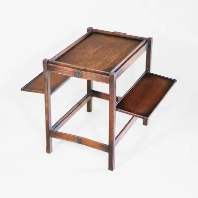 Vintage Beistelltisch aus Eiche – klappbarer Tea Table / Butler Table