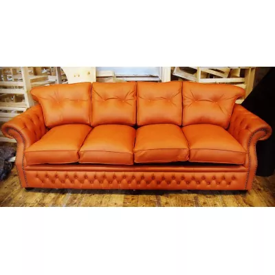 "Thornhill" Chesterfield Sofa englisches Ledersofa 4-Sitzer Rindsleder