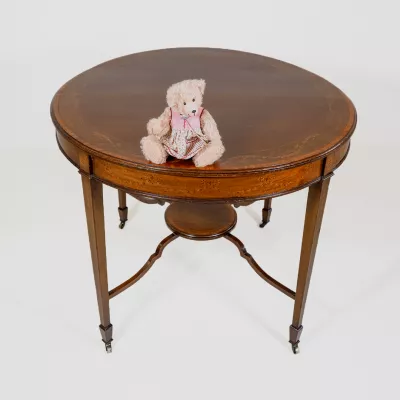 Edwardian Center Table, König Edward VII Mahagoni Tisch, Coffee Table aus England, Beistelltisch Edwardianisch, Antiker Runder Tisch