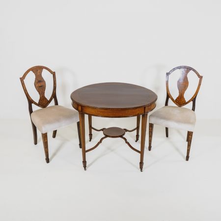 Edwardian Occasional Table Mahagoni & Satinwood
