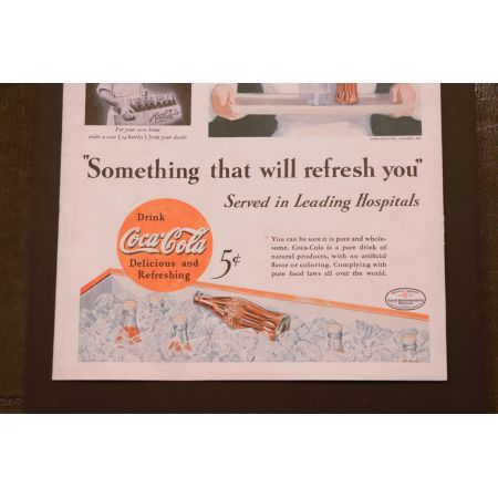 Seltenes original Werbeblatt für populären Softdrink