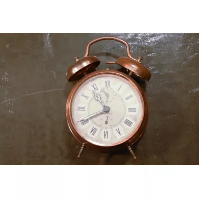 Vintage Doppelglockenwecker, römisches Zifferblatt