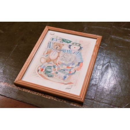 Vintage Bild fürs Kinderzimmer - Spielzeug Motiv