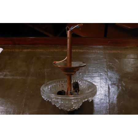 Vintage Deckenleuchte aus Glas, feines Tropfen Design