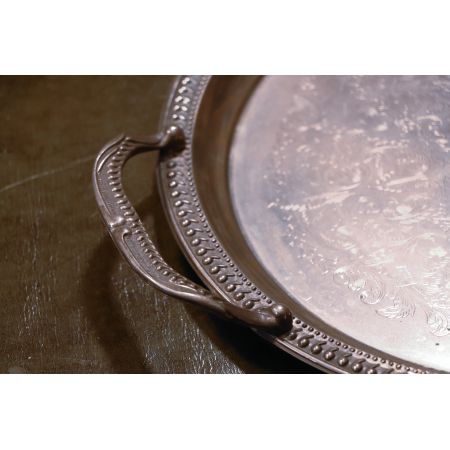 Vintage Serviertablett, versilbert