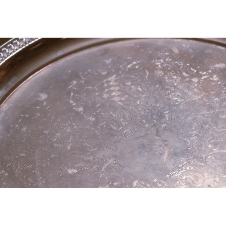 Vintage Serviertablett, versilbert