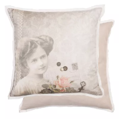 Clayre & Eef Kissenhülle Vintage Romance ca. 40 x 40 cm