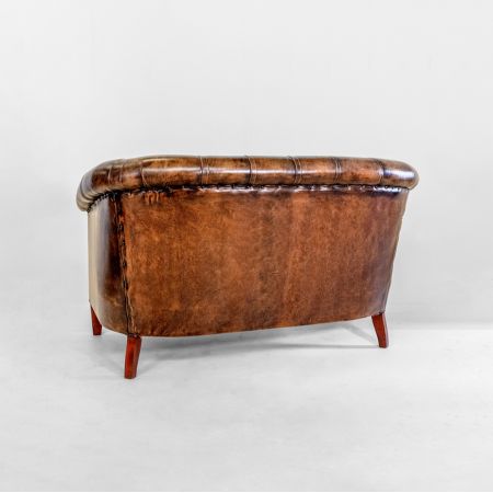 "Victorian Club" 2-Sitzer Original englisches Chesterfield Sofa Sofort Lieferbar