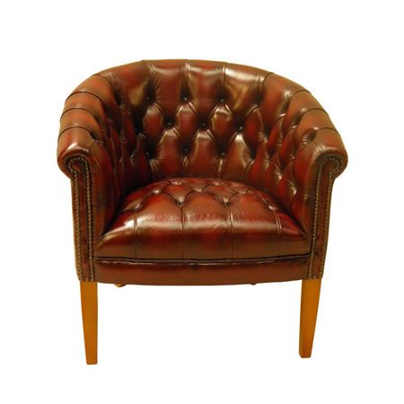 "Victorian Club Chair Button Seat" Chesterfield Sessel