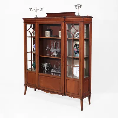 Edwardian Inlaid Showcase