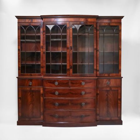 Victorian Mahogany Bowfront Bookcase