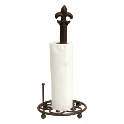 Clayre & Eef Küchenrollenhalter Lilie aus Gusseisen Ø 18 x 41 cm